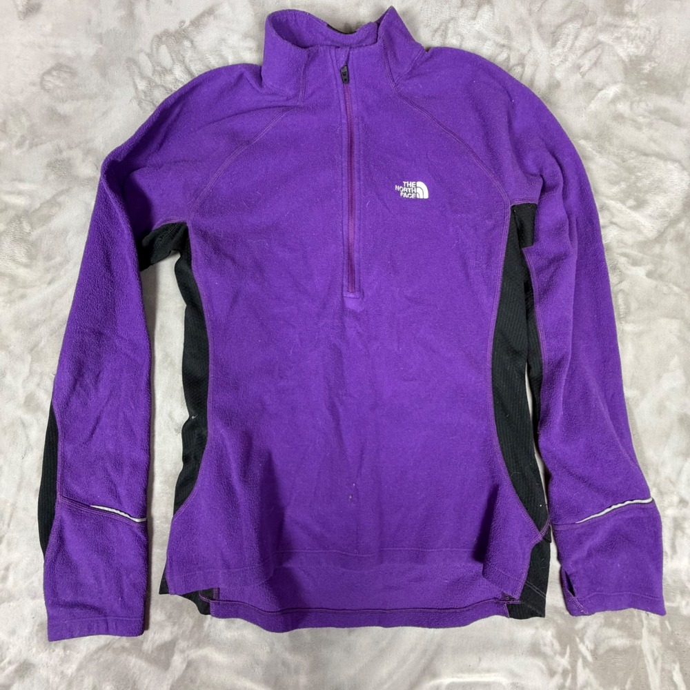 The North Face Flight Series Womens Purple Black 1/4 Zip Fleece Pullover Large